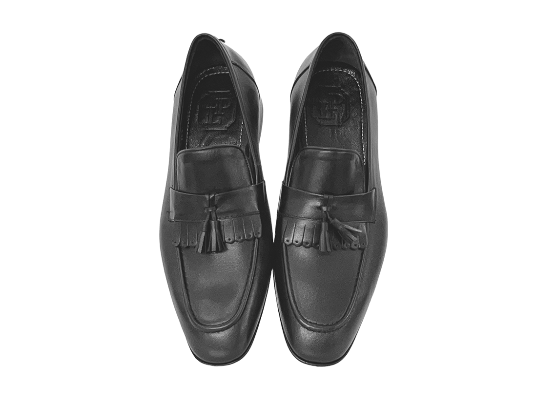 Pelleline 3010 Kilttie Tassel loafer- Black