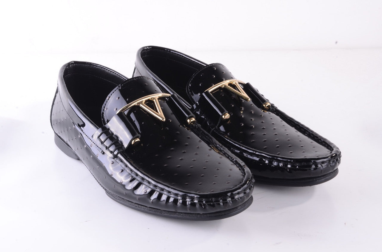 Pelle Line Exclusive 3218P Soft Driving shoe -Black