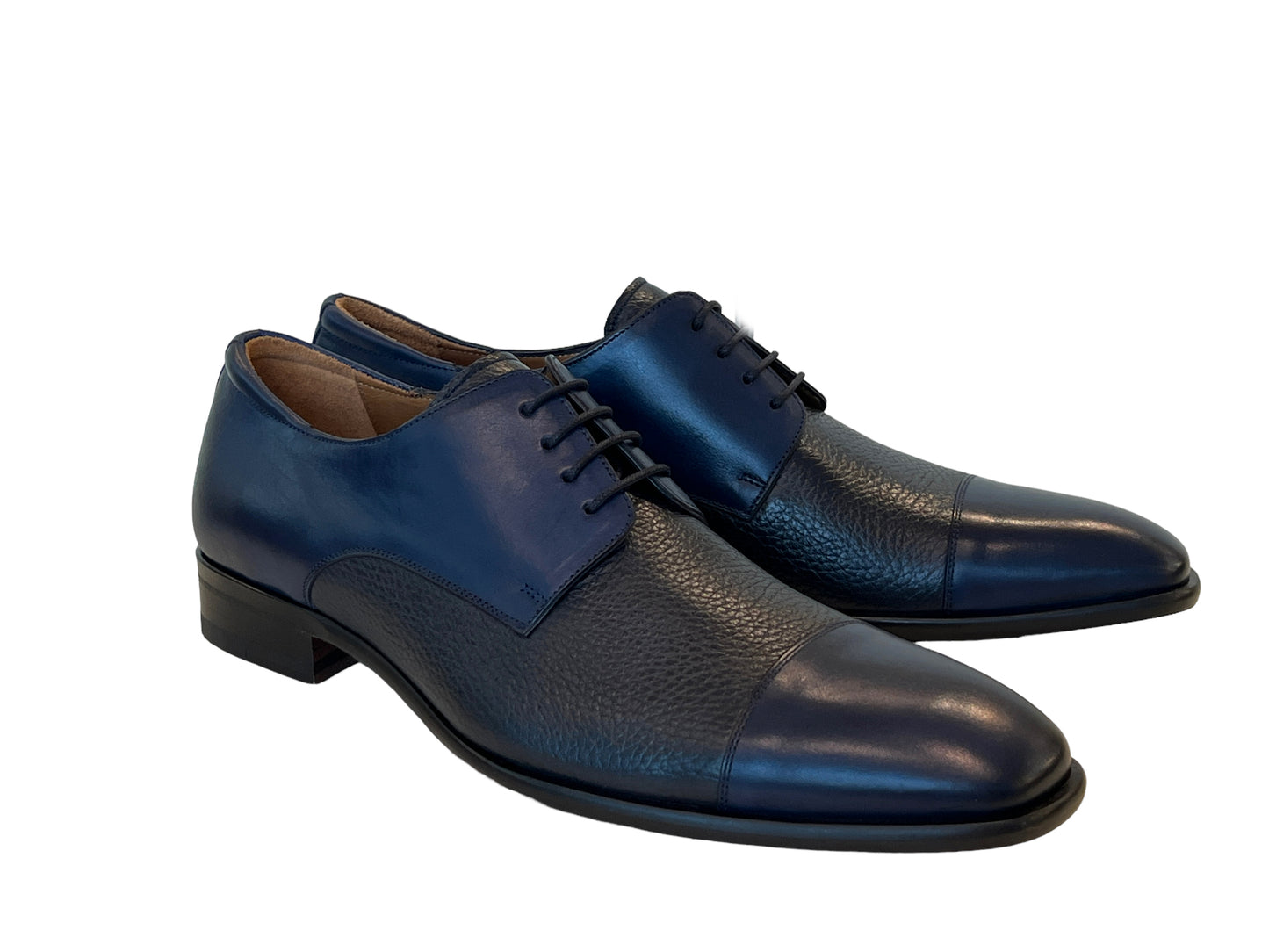 Mezlan Captoe Deer Lace up- Navy