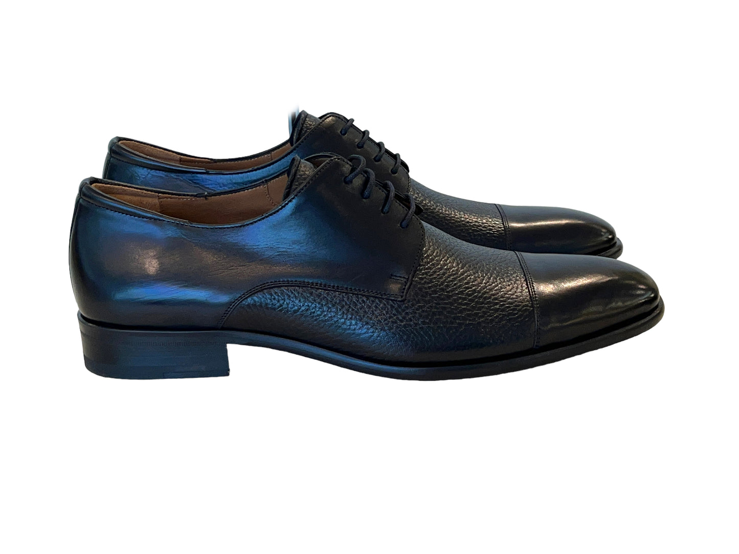 Mezlan Captoe Deer Lace up- Black