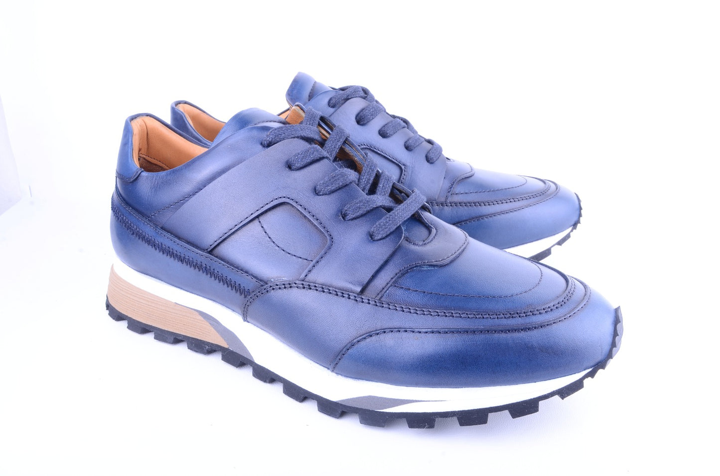 Pelle Line - 5752 Leather sneaker- Navy