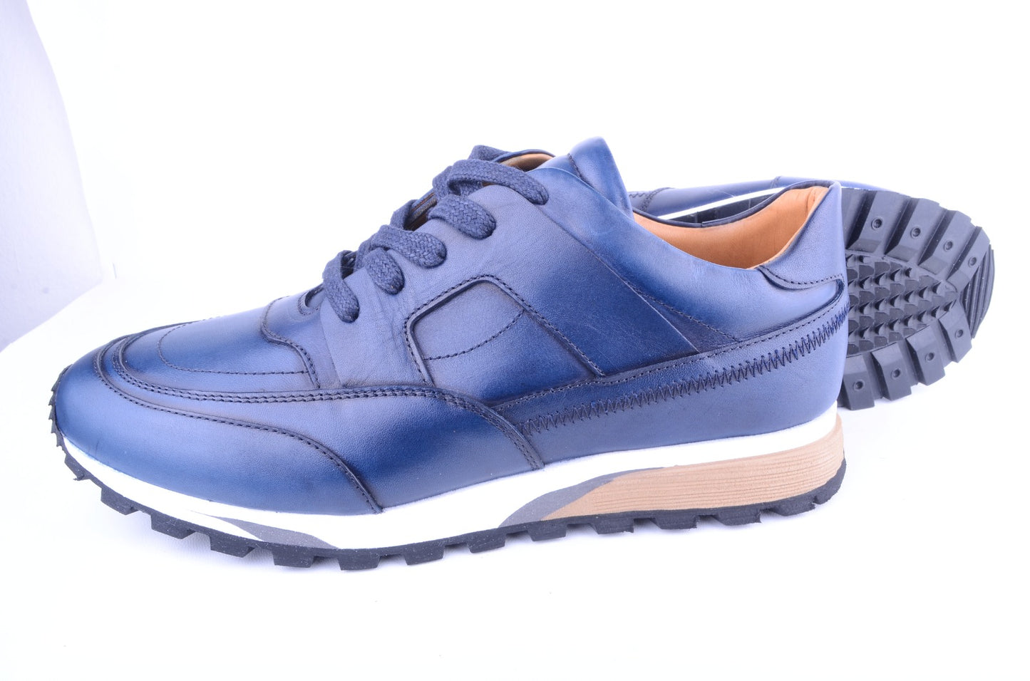 Pelle Line - 5752 Leather sneaker- Navy
