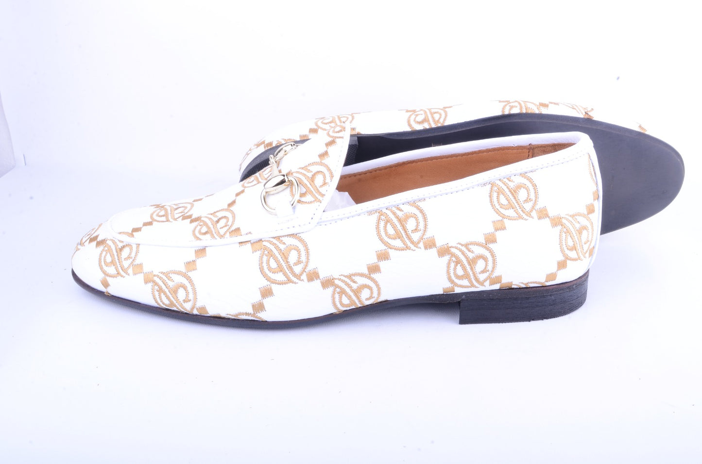 Pelle Line- 5983 Bit Buckle loafer -White