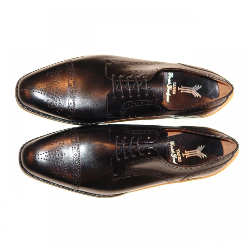 Yanko 14550 Medallion Cap Toe Lace Up - Black