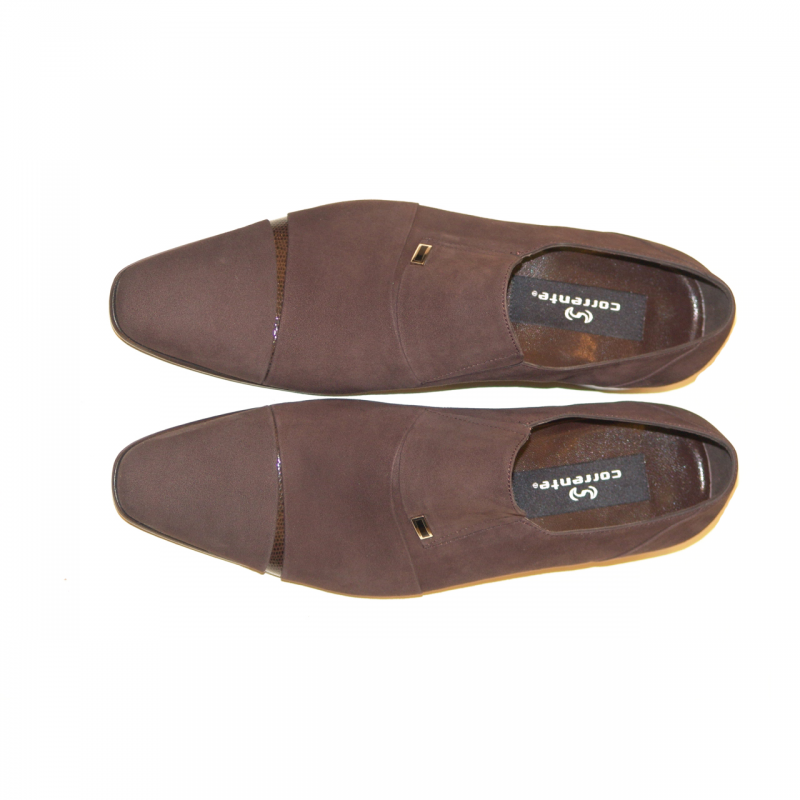 Corrente 2093 Cap Toe Suede Loafer - Brown