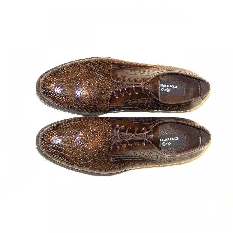 Corrente 3334 Laser Print Comfort Lace Up - Brown