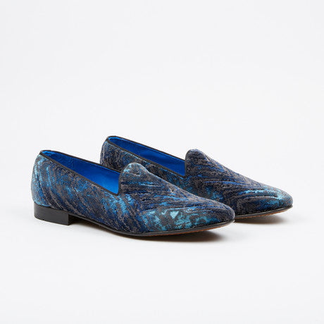 Fertini 80200 Low Vamp Loafer - Navy Velvet