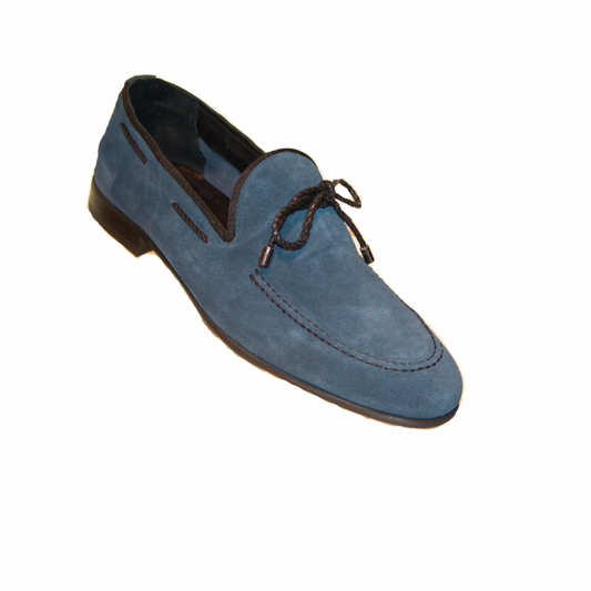 Fertini 40602 Bow Suede Loafer - Navy