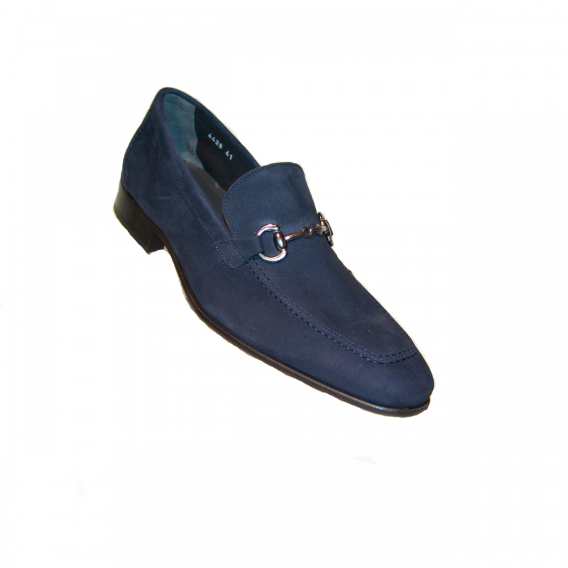 Corrente 4428 Buckle Suede Loafer - Navy