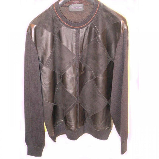 Pelleline 45710 Sweater Leather & Suede Bone