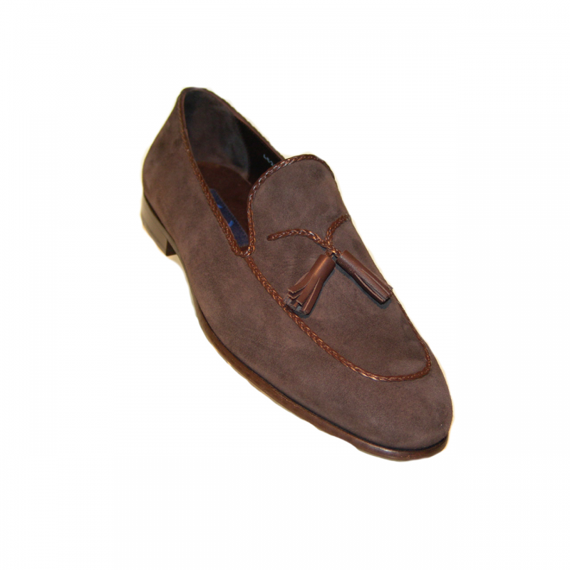 Corrente 4629 Tassel Suede Loafer - Brown