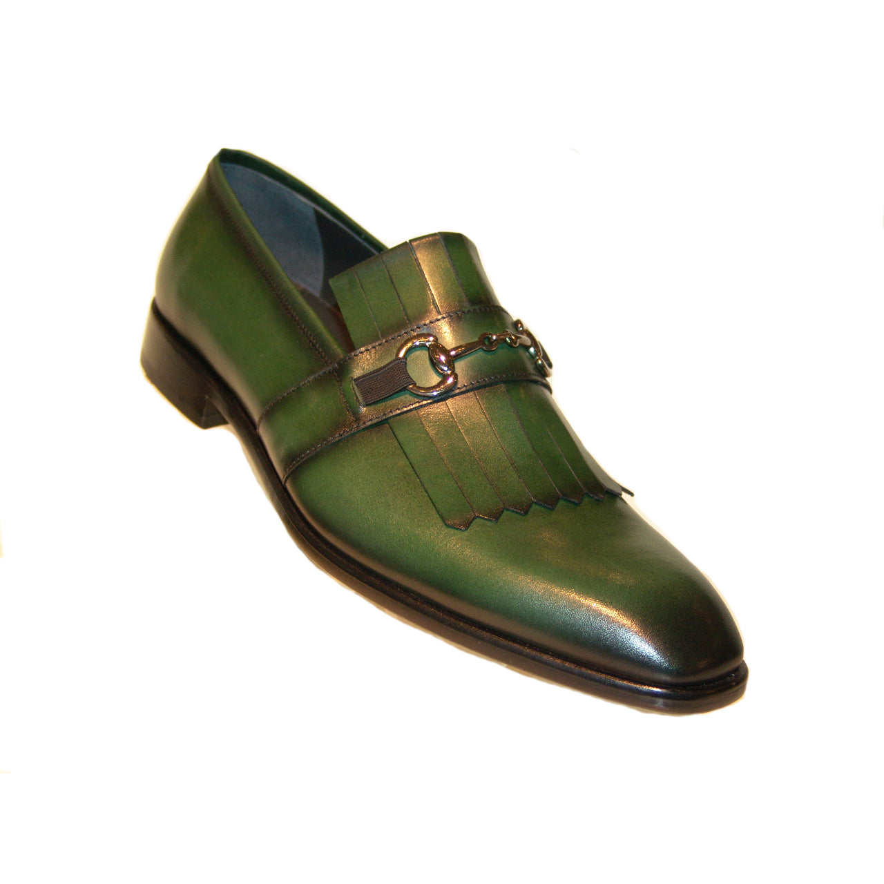 Corrente 4651 Kiltie Buckle Loafer - Green