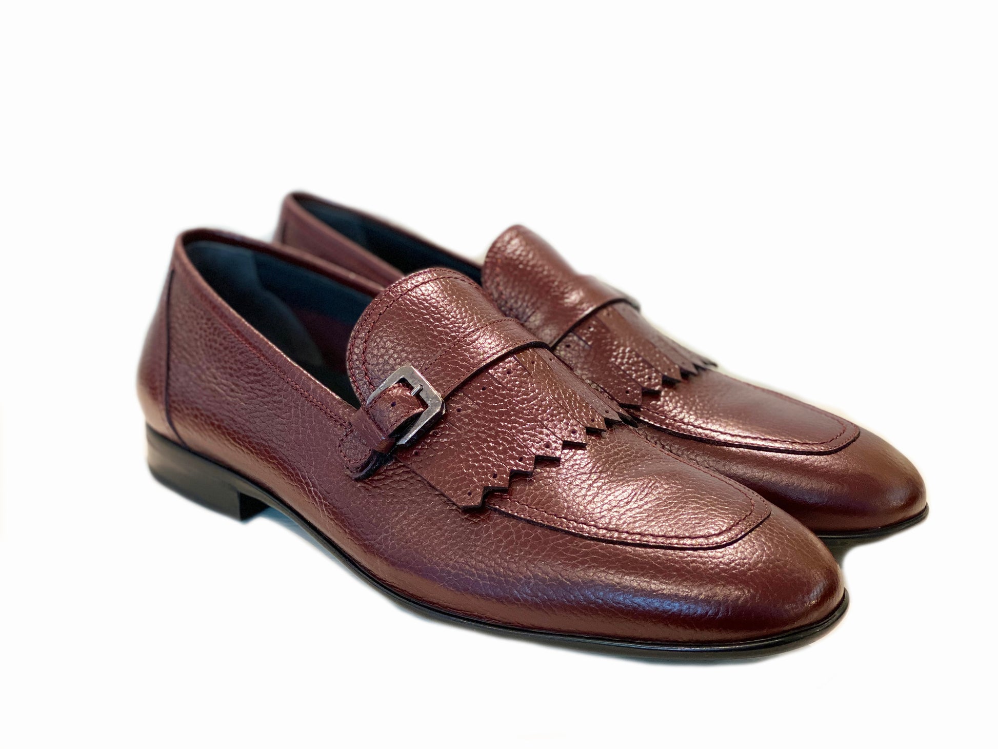 Corrente 4728 Kiltie Buckle Loafer - Burgundy