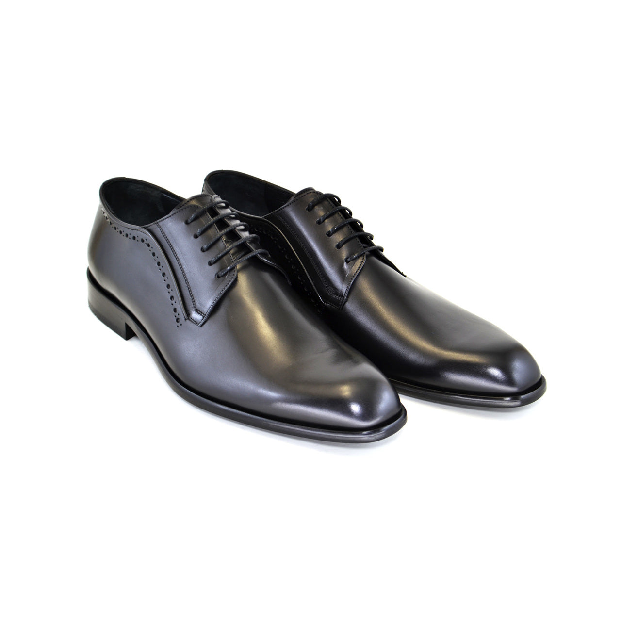 Corrente 4937 Plain Toe Lace Up - Black