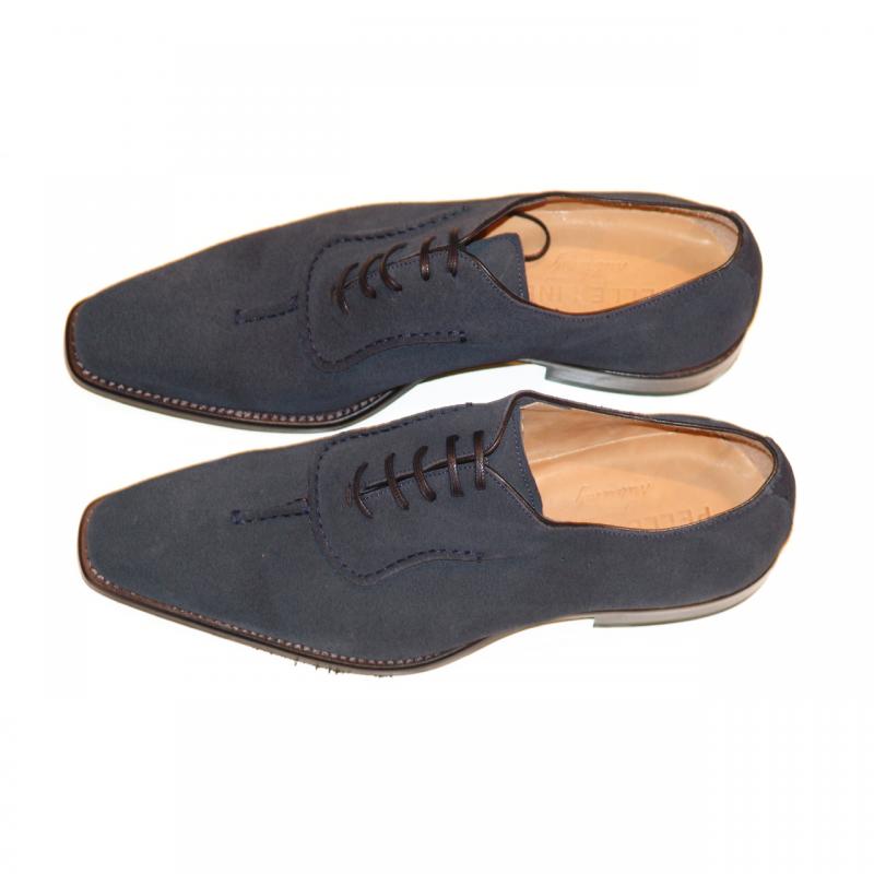 Pelle Line Exclusive 729 Suede Designer Lace Up - Navy