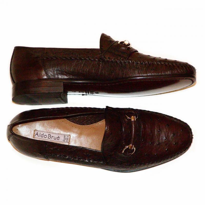 Aldo Bruè 166 Genuine Ostrich Bit Loafer - Brown