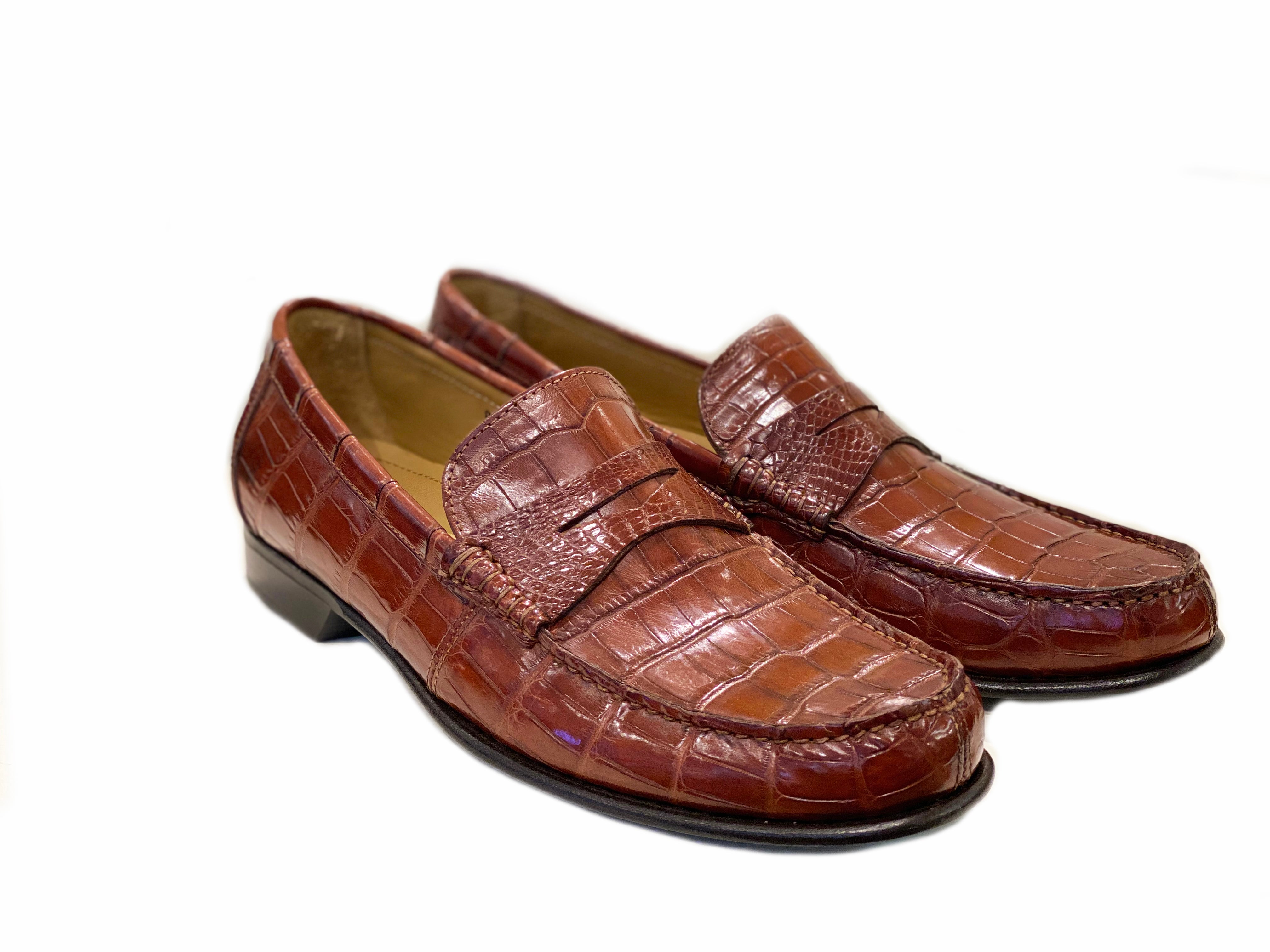 Caporicci alligator penny store loafer