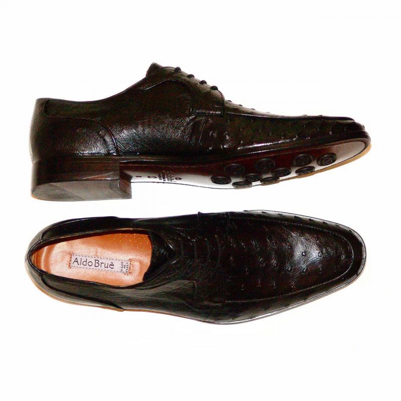Aldo Bruè 1468 Genuine Ostrich Lace Up - Black