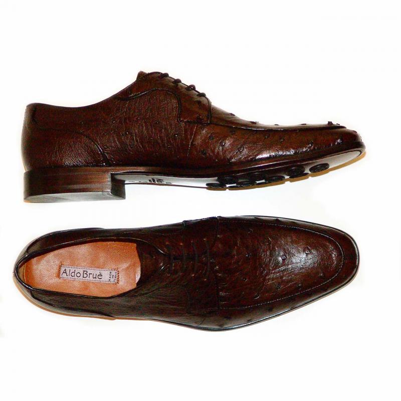 Aldo Bruè 1468 Genuine Ostrich Lace Up - Brown