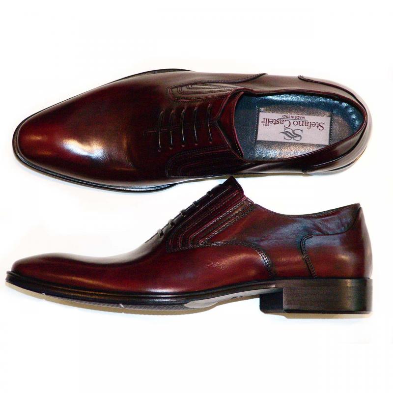 Stefano Castelli 2774 Fake Lace Slip On - Burgundy