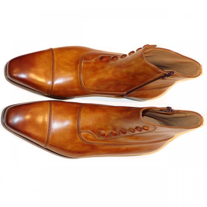 Magnanni Selección 14430 Buttons & Zipper Cap Toe Dress Boot - Cognac