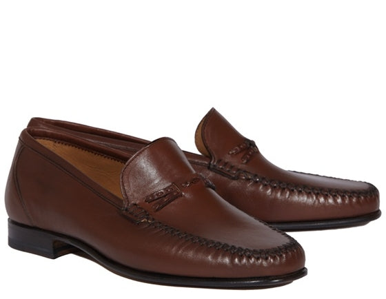 Moreschi Catania Soft Calfskin Moccasin - Brown