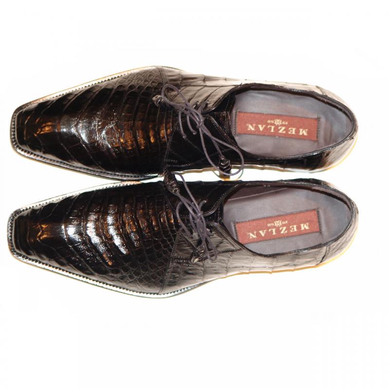 Mezlan Sempre Genuine Crocodile Lace Up - Black