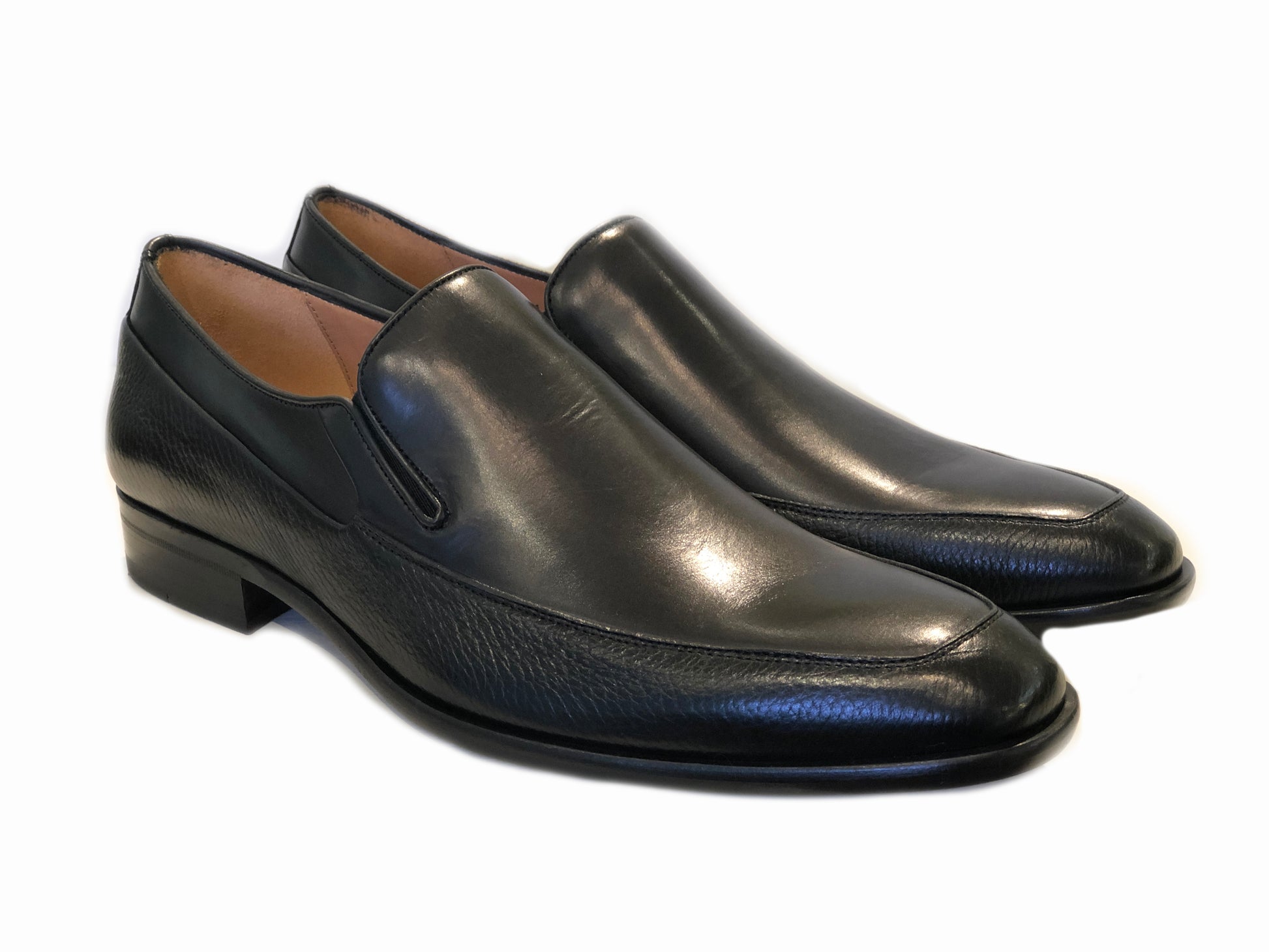 Mezlan Summit - Plain Deerskin Loafer - Black