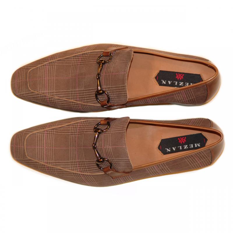 Mezlan Torino Printed Suede Bit Loafer - Taupe Brown