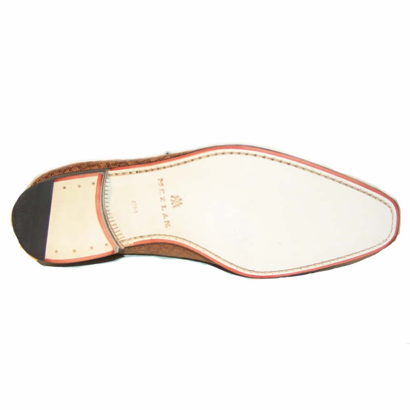 Mezlan Torino Printed Suede Bit Loafer - Navy