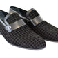 Corrente 2220HS Stitch design suede loafer- Black