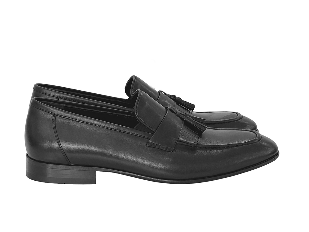 Pelleline 3010 Kilttie Tassel loafer- Black