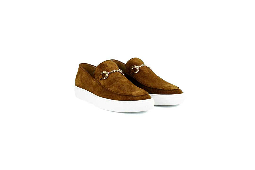 Pelle Line Santino Casual Buckle Loafer- Whisky Suede