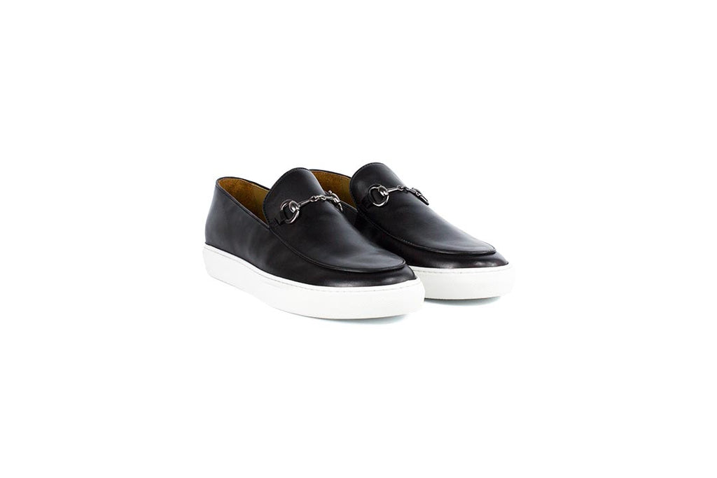 Pelle Line Santino Casual Buckle Loafer- Black