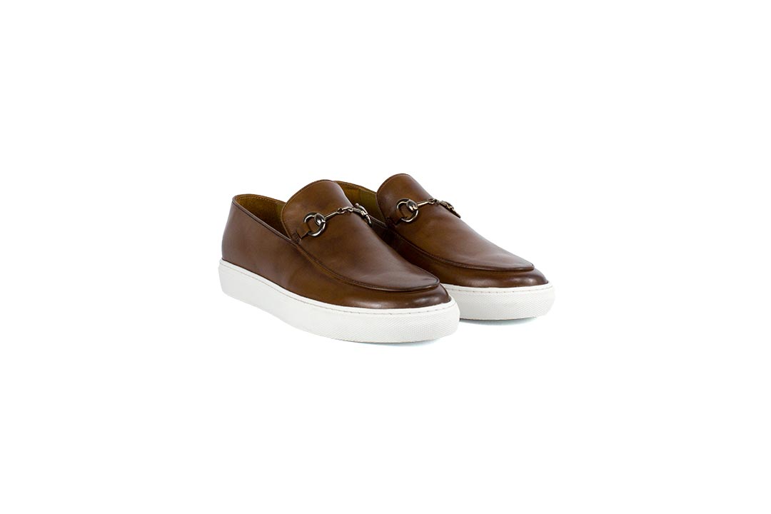 Pelle Line Santino Casual Buckle Loafer- Whisky