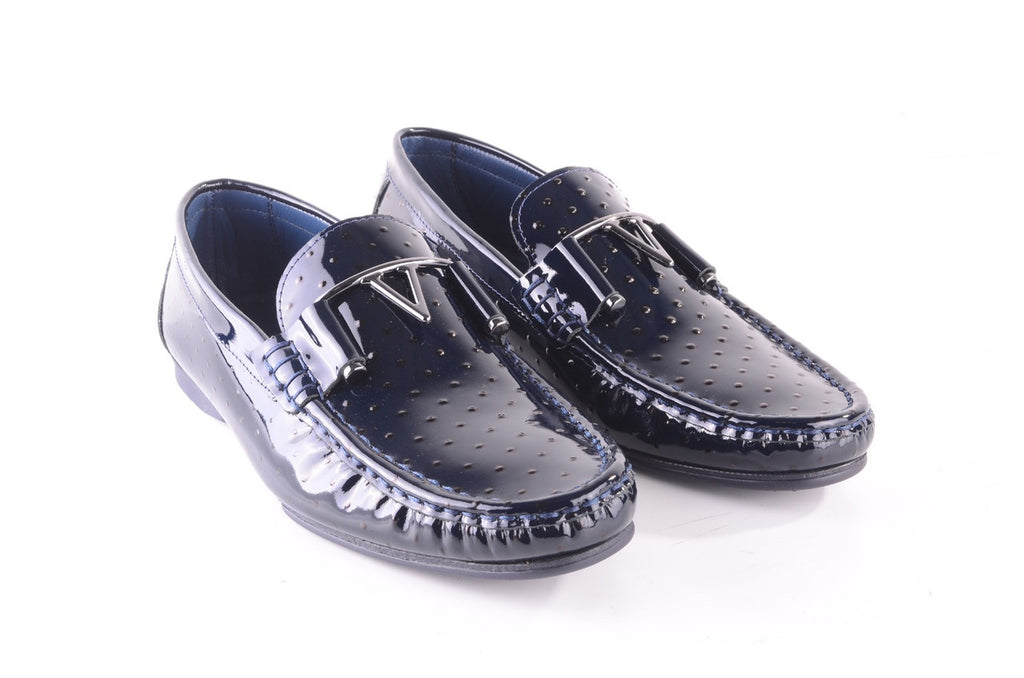 Pelle Line Exclusive 3218P Soft Driving shoe -Navy