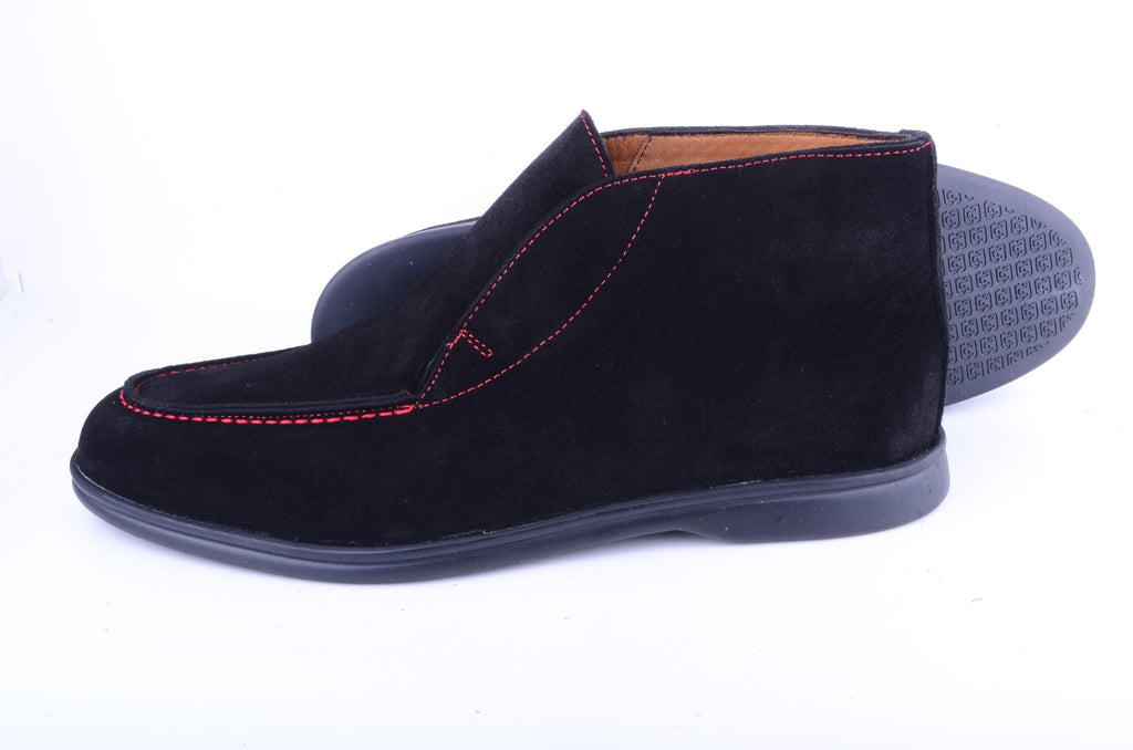 Pelle Line 3735 Suede half boot- Black