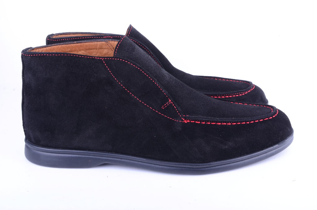 Pelle Line 3735 Suede half boot- Black