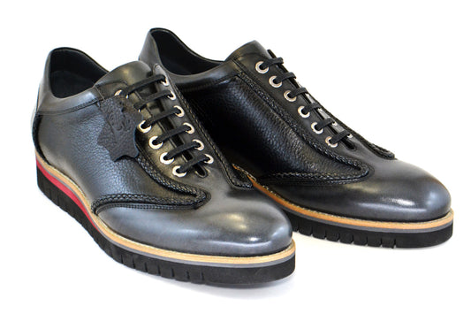 Corrente 4002 Fashion Sneaker- Black/Grey