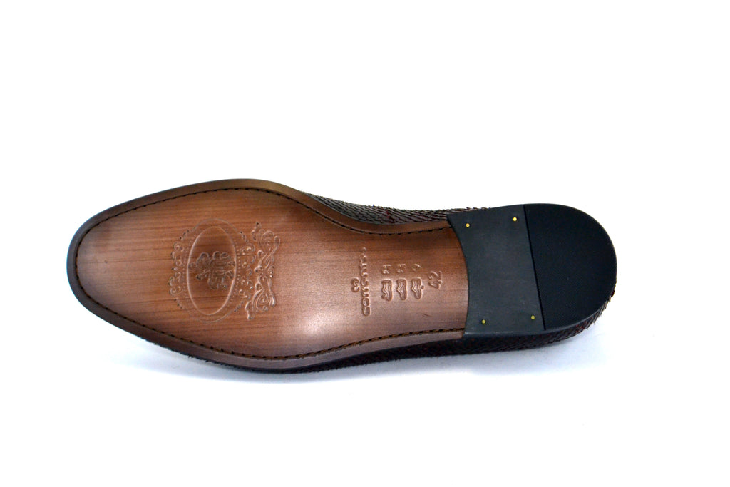 Corrente 5604 Python Loafer- Burgundy