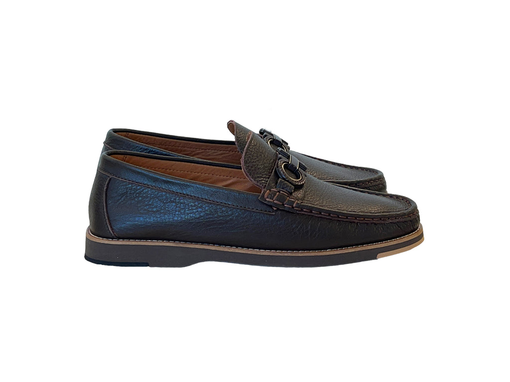 Pelle Line 5902-  Casual Buckle loafer -Brown
