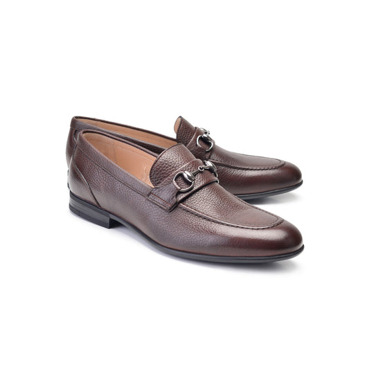 Pelle Line Exclusive 9375 Bit Buckle Loafer- Brown