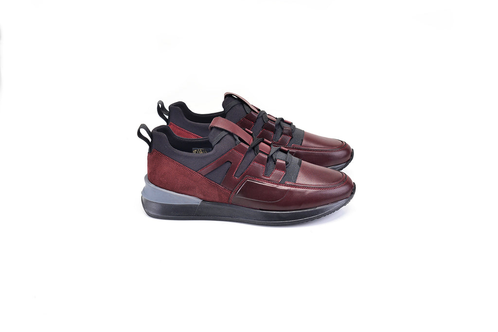 Pelle Line - 9571 Leather sneaker- Burgundy