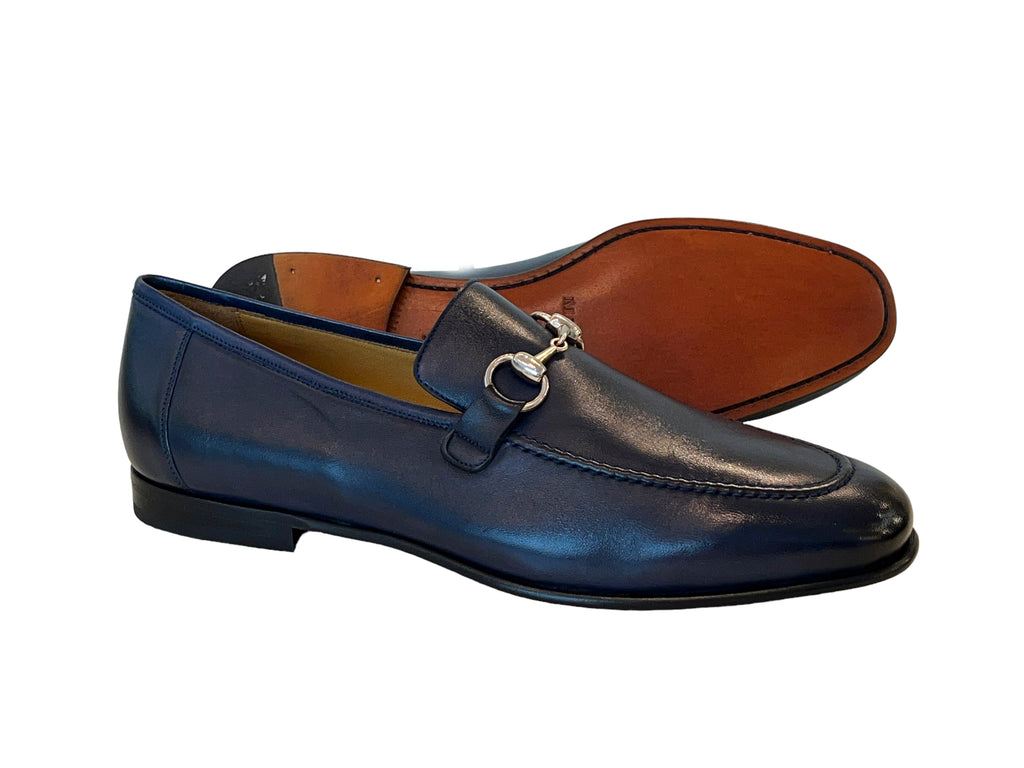 Mezlan Bit Buckle Loafer- Navy