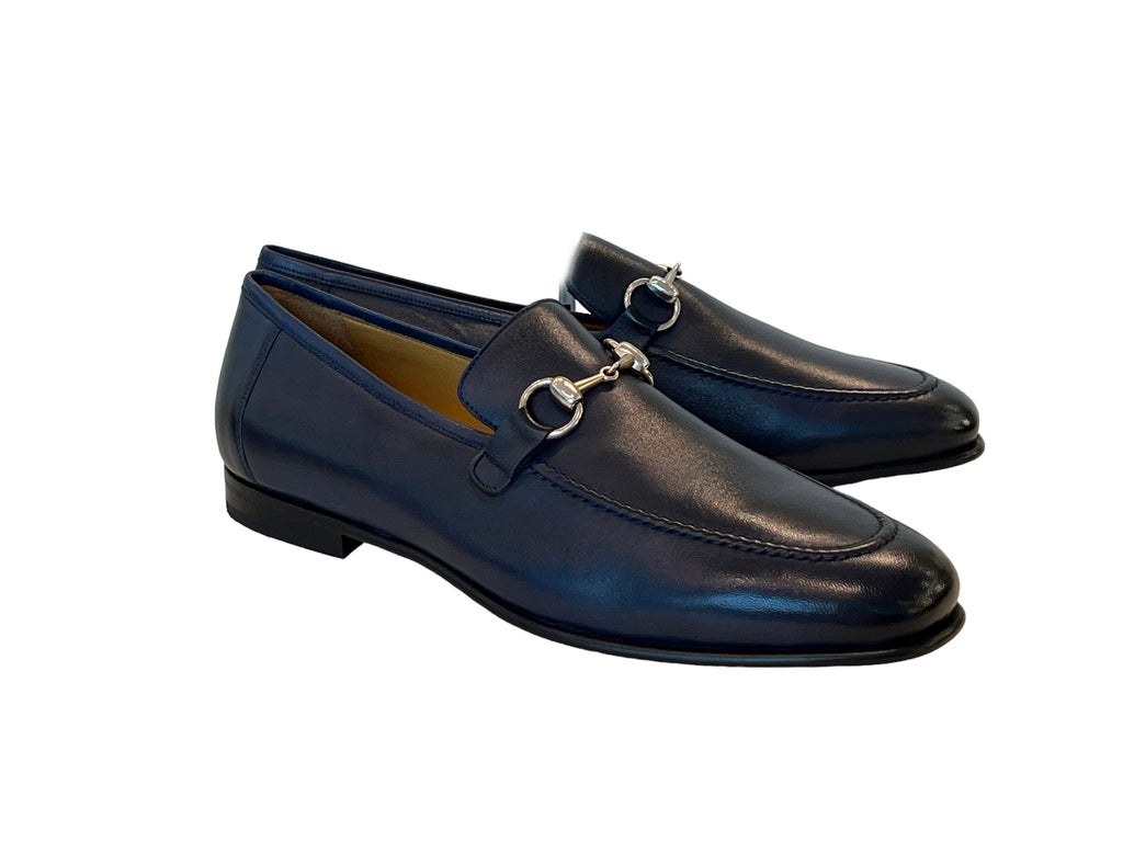 Mezlan Bit Buckle Loafer- Navy