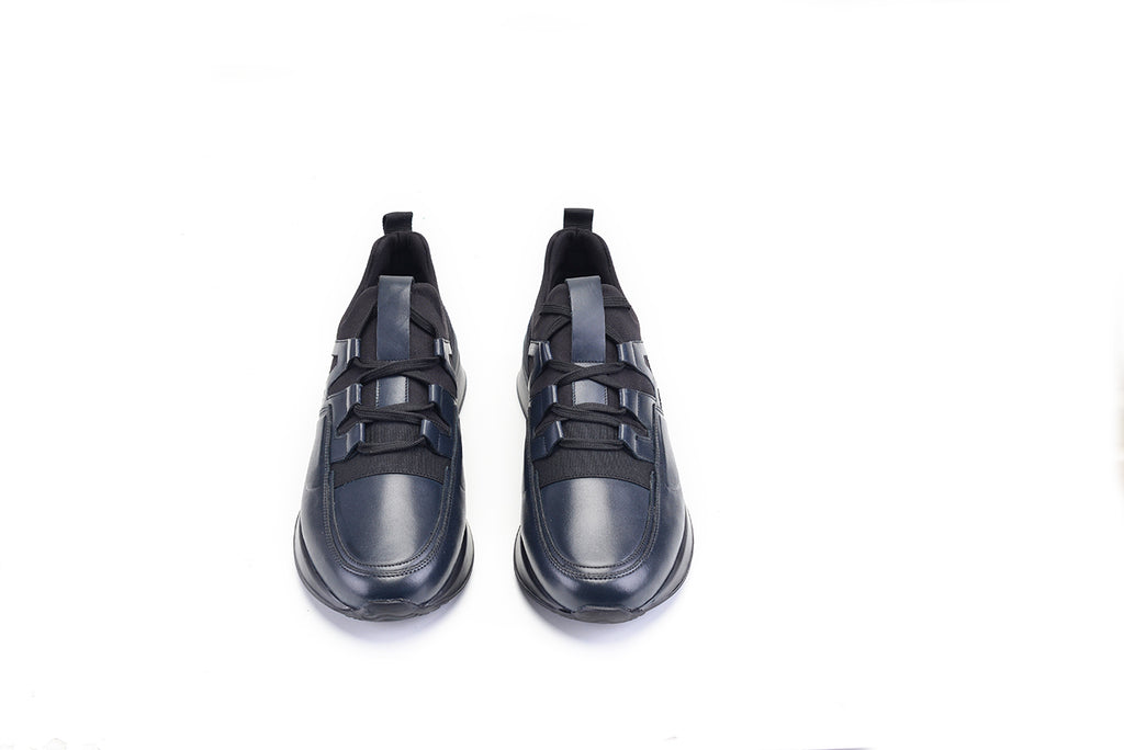 Pelle Line - 9571 Leather sneaker- Navy