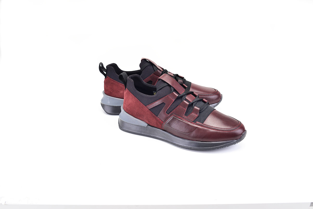 Pelle Line - 9571 Leather sneaker- Burgundy