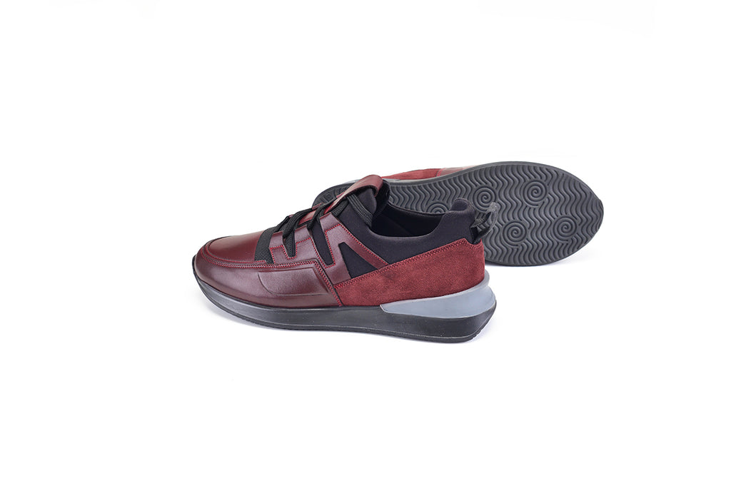 Pelle Line - 9571 Leather sneaker- Burgundy