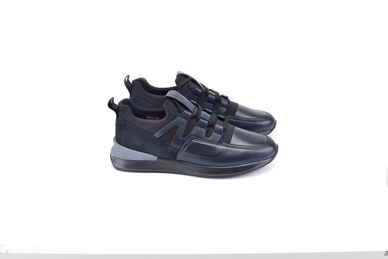 Pelle Line - 9571 Leather sneaker- Navy