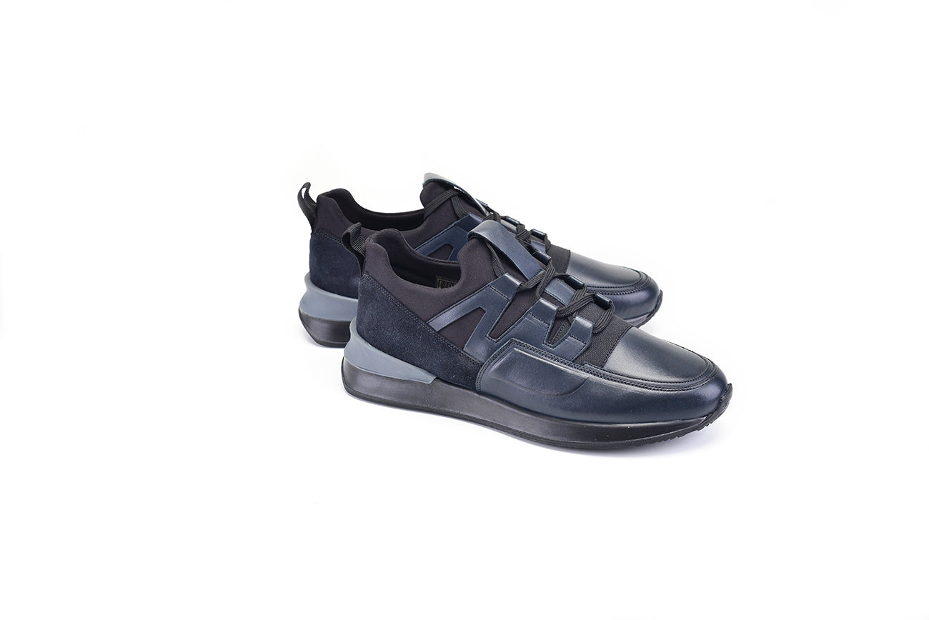 Pelle Line - 9571 Leather sneaker- Navy